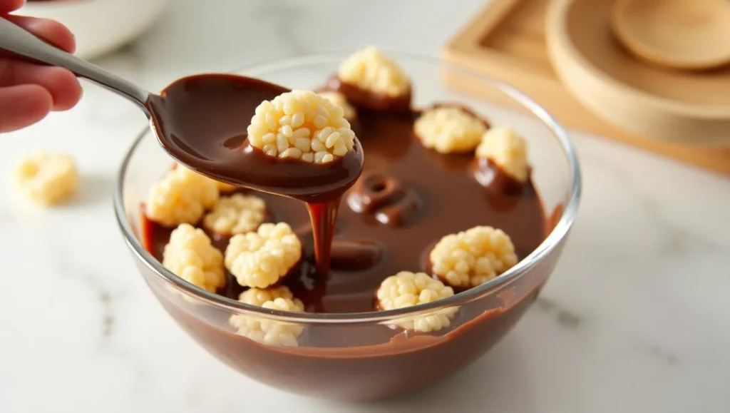 Coating the Rice Cakes