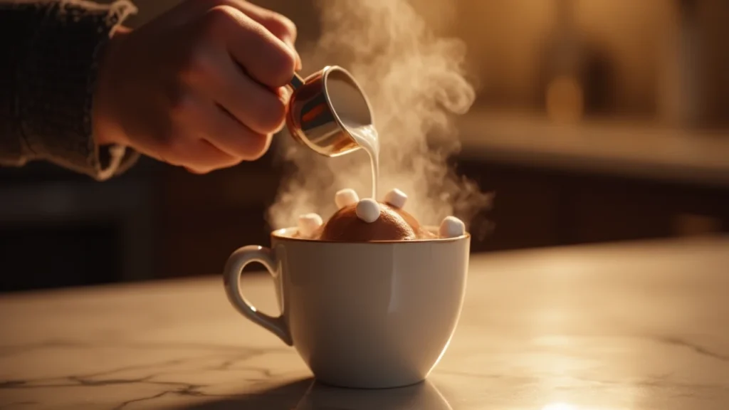 Serving the Hot Chocolate Bomb