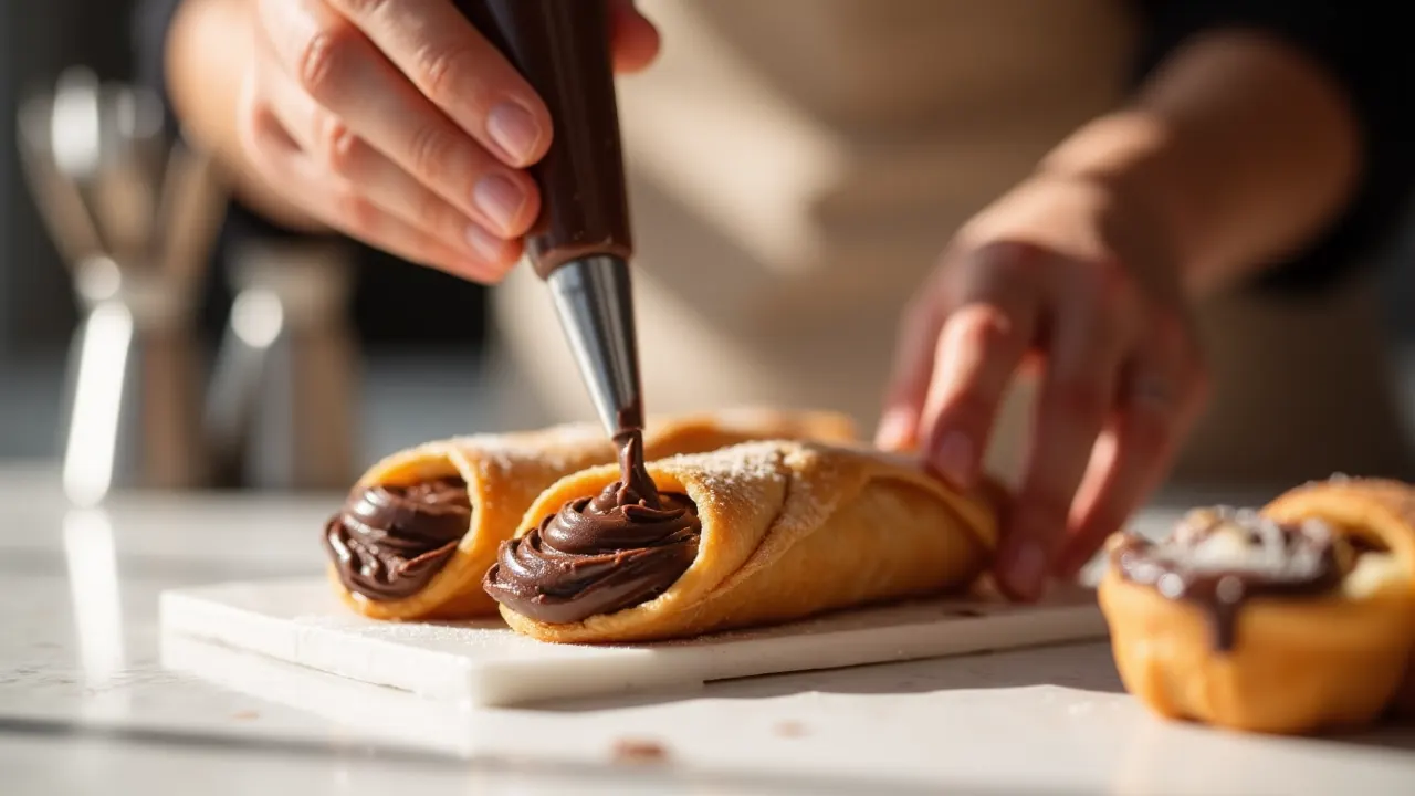 Filling the Cannolis