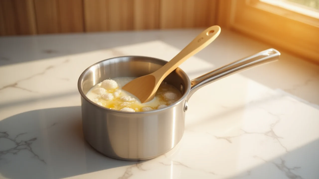 Heating the Milk and Oil