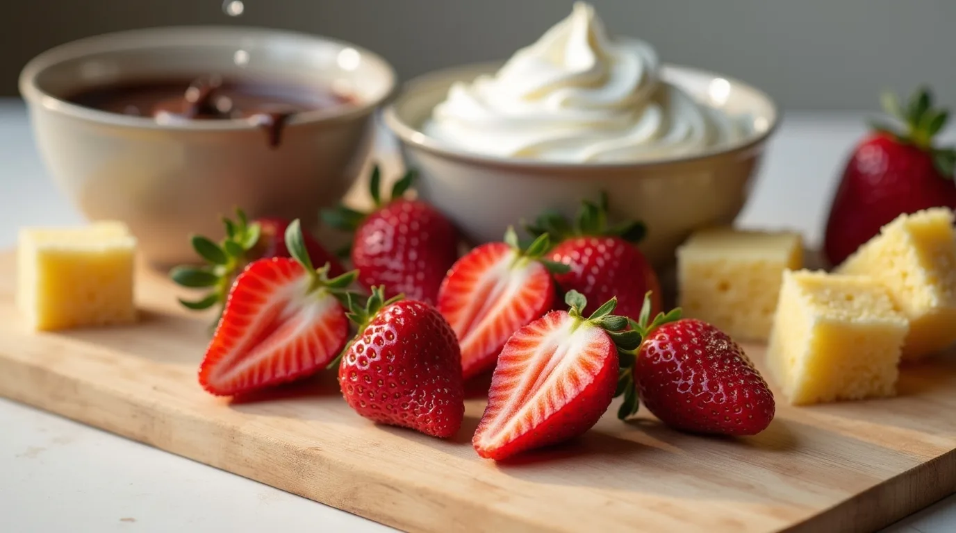 Prepare the Base & Strawberries