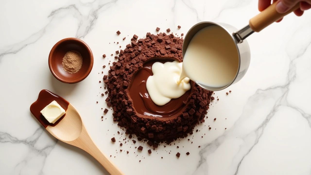 Preparing the Ganache Filling