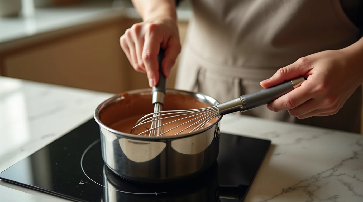 Hot Chocolate Being Prepared