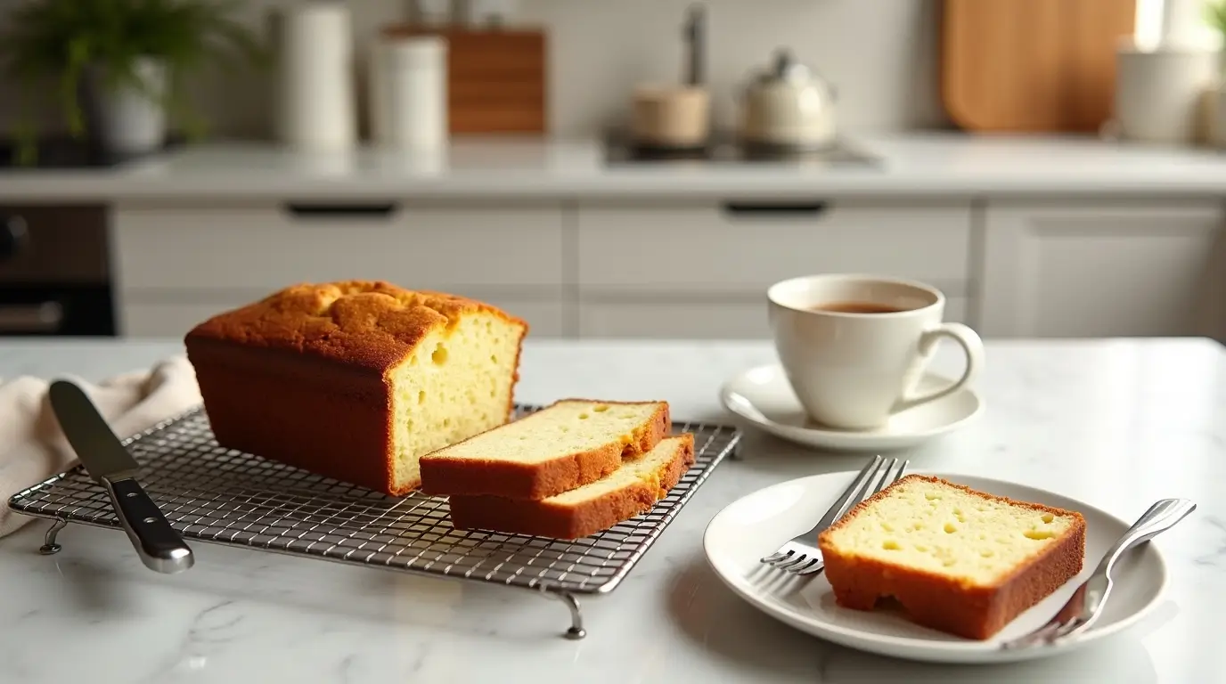 Sliced Pound Cake Ready to Serve