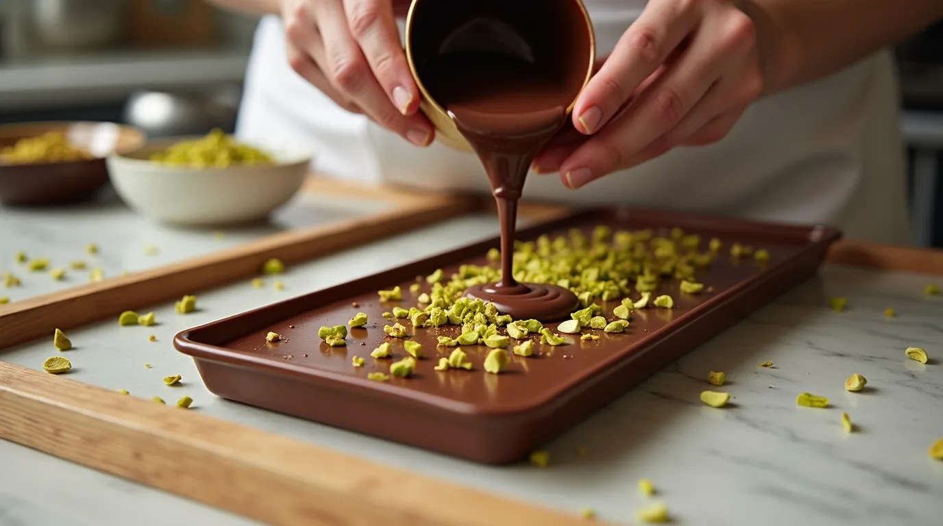 Pouring Chocolate Into Mold