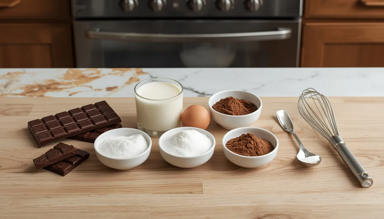 Ingredients Ready of Chocolate mousse cake