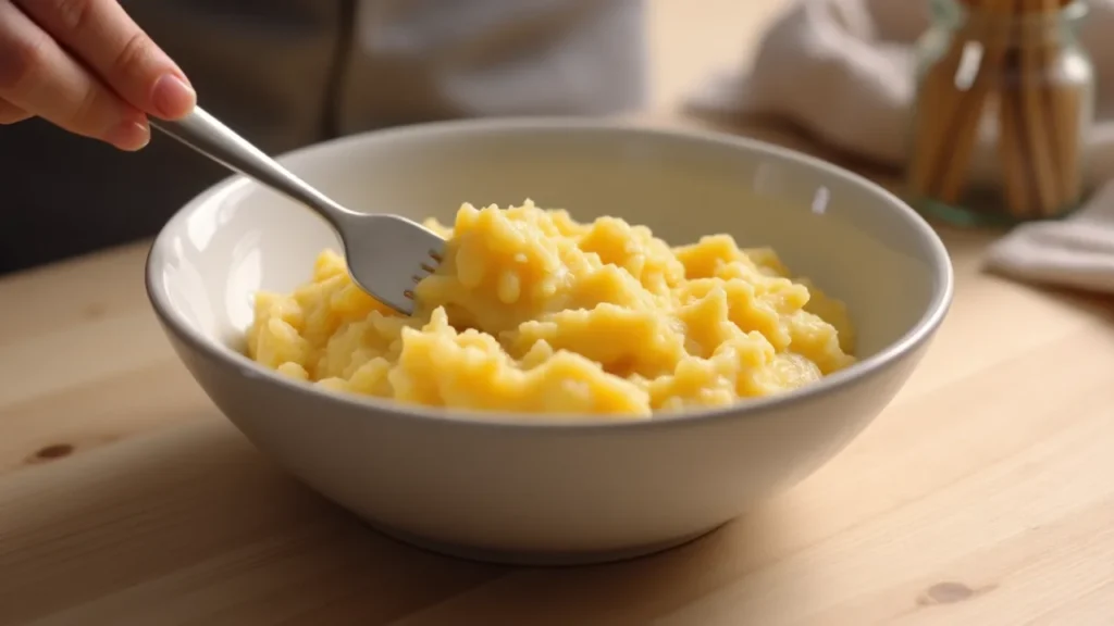Mash the bananas