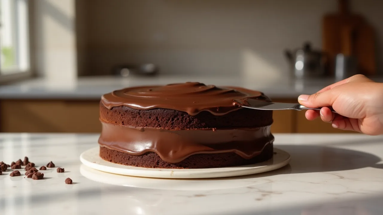 Assembling and Frosting the Cake