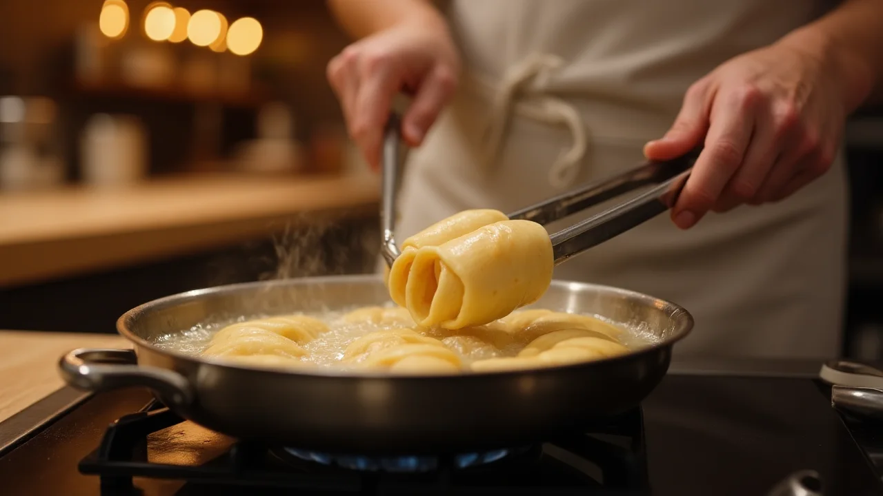 Frying the Cannoli Shells