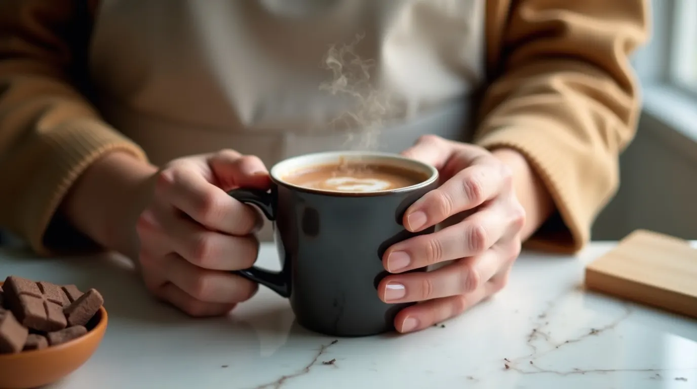 Lifestyle Enjoying Hot Chocolate