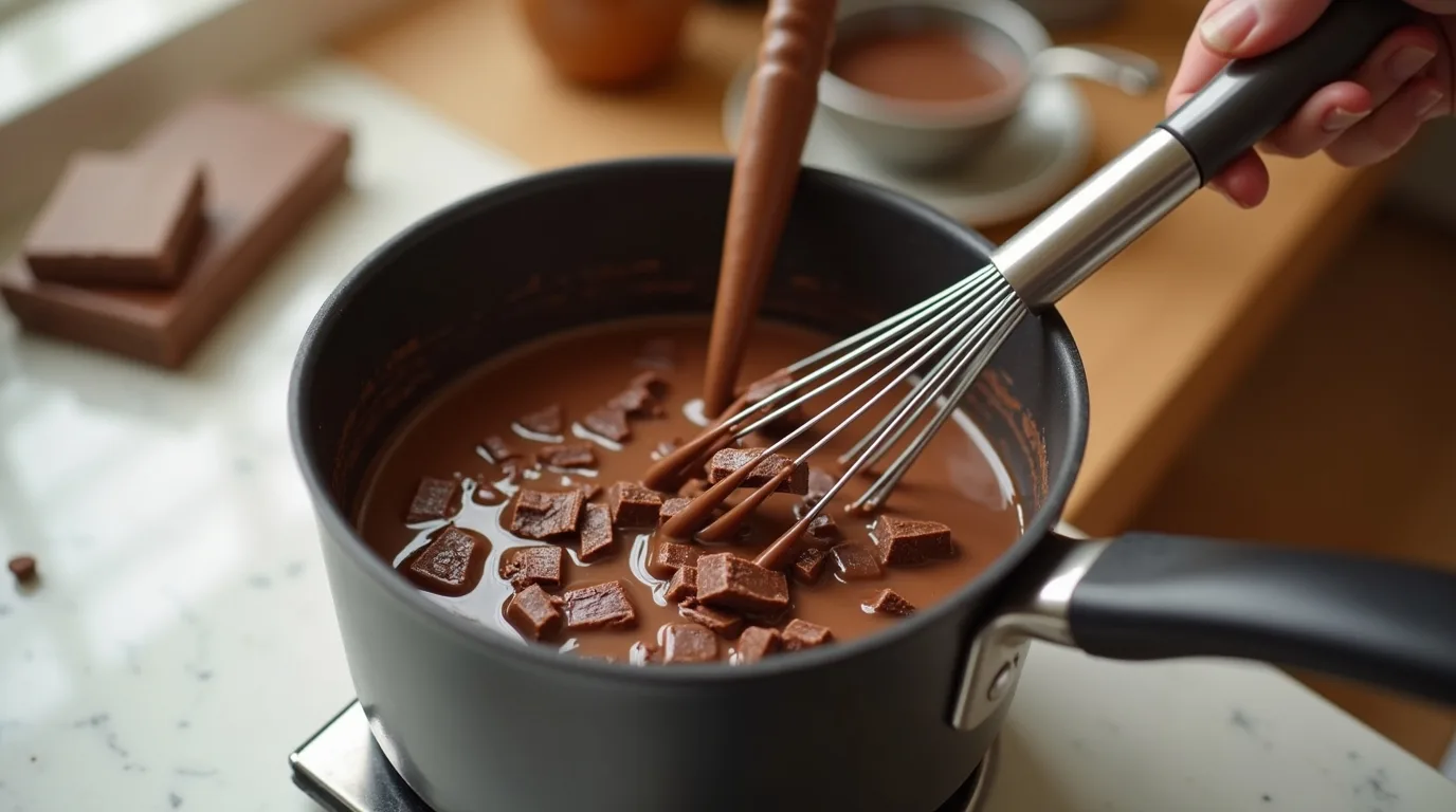 Melting Chocolate with Cream