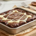 Chocolate brownie with condensed milk​