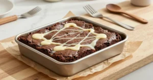 Chocolate brownie with condensed milk​