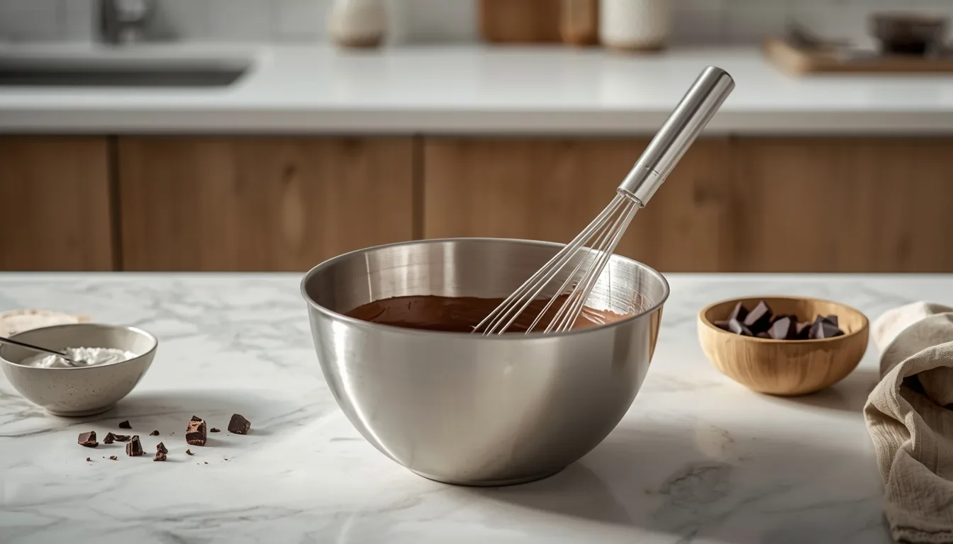 Preparing Chocolate Mousse Filling